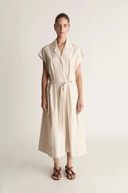 NEW LEE MATHEWS gilbert wrap dress in wheat